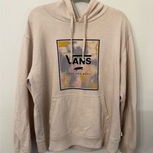 Vans Beige Hoodie with Graphic Logo